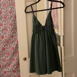 Forest green babydoll dress